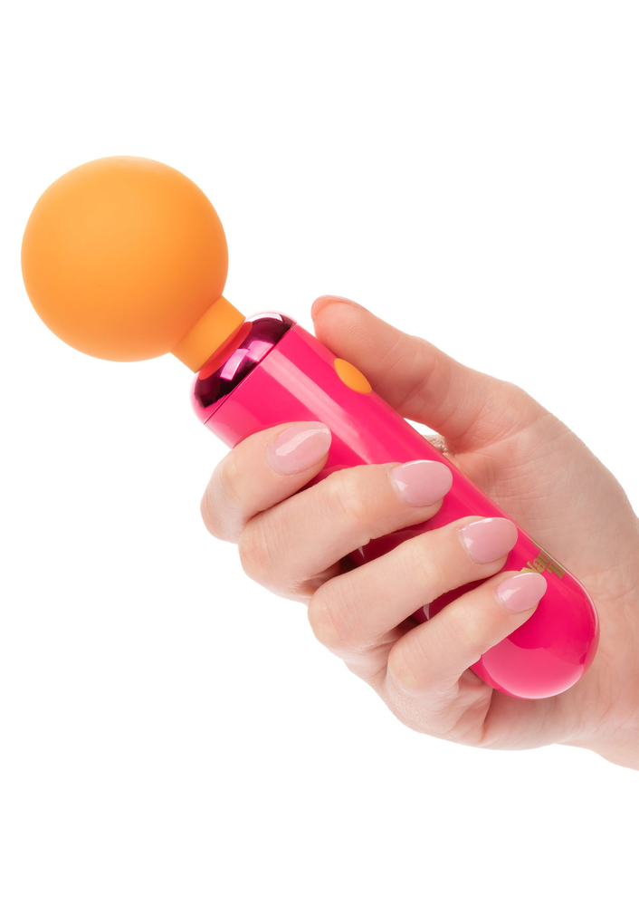 CalExotics Naughty Bits Home Cumming Queen Vibrating Wand ORANGE - 4