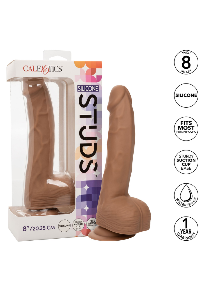 CalExotics Silicone Studs 8'/20.25 cm BROWN - 10