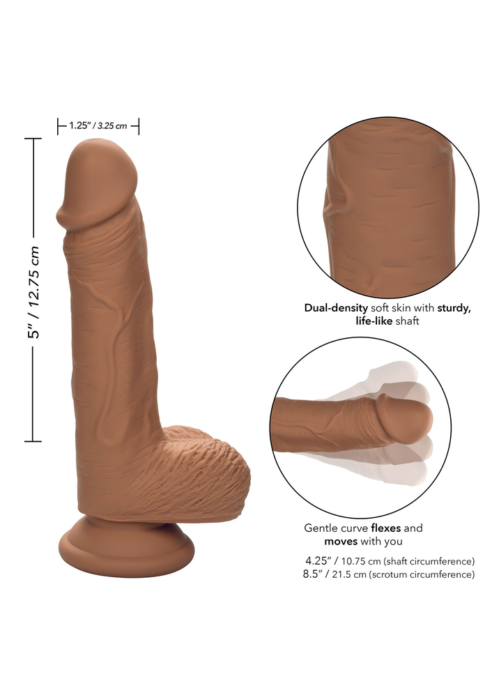 CalExotics Dual Density Silicone Studs 5”/12.75 BROWN - 9