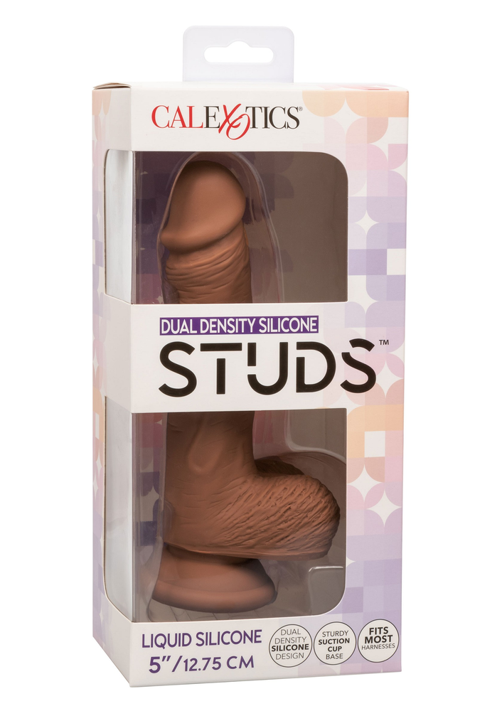 CalExotics Dual Density Silicone Studs 5”/12.75 BROWN - 6