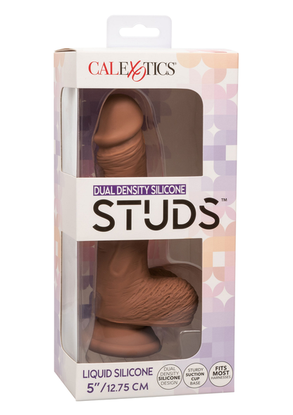 CalExotics Dual Density Silicone Studs 5”/12.75 BROWN - 6