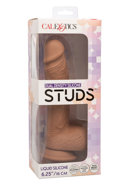 CalExotics Dual Density Silicone Studs 6.25”/16 BROWN - 8