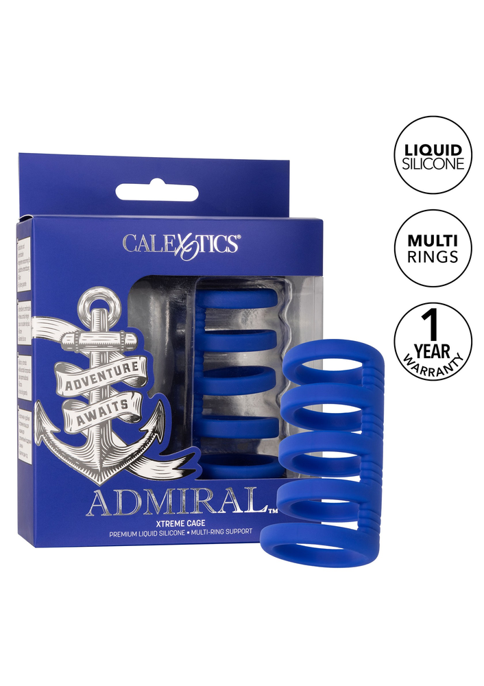 CalExotics Admiral Xtreme Cock Cage BLUE - 0