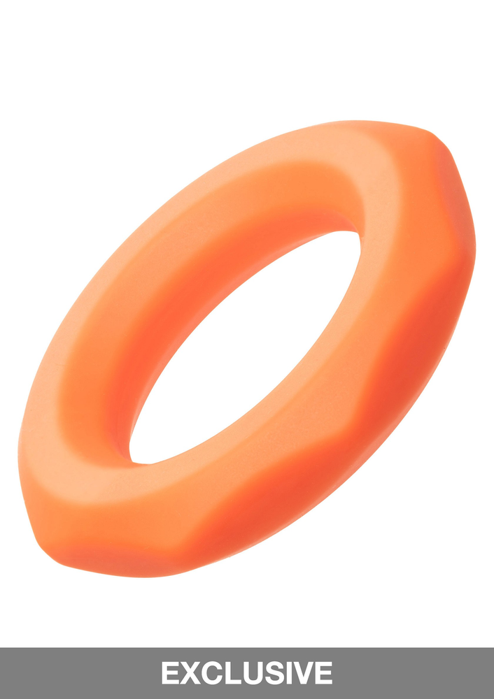 CalExotics Alpha Liquid Silicone Sexagon Ring ORANGE - 3