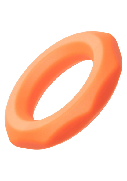 CalExotics Alpha Liquid Silicone Sexagon Ring ORANGE - 6