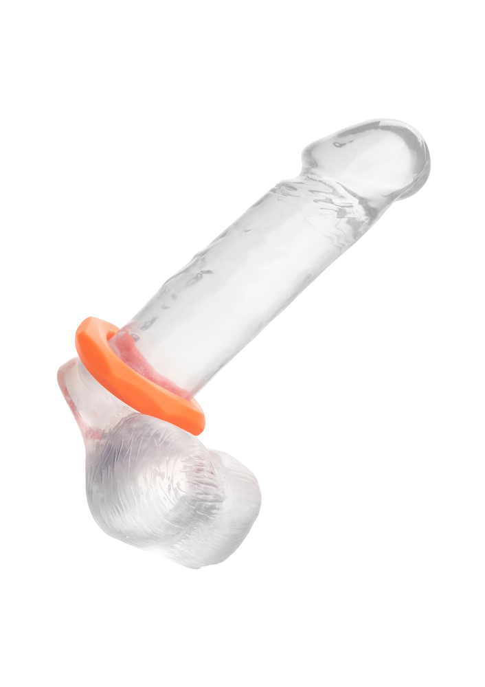 CalExotics Alpha Liquid Silicone Sexagon Ring ORANGE - 7