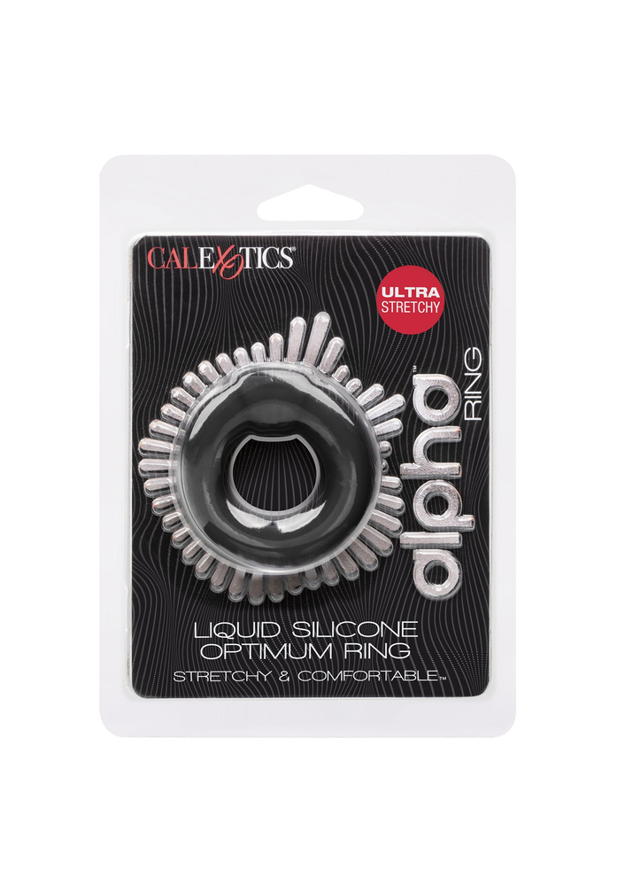 CalExotics Alpha Liquid Silicone Optimum Ring BLACK - 8