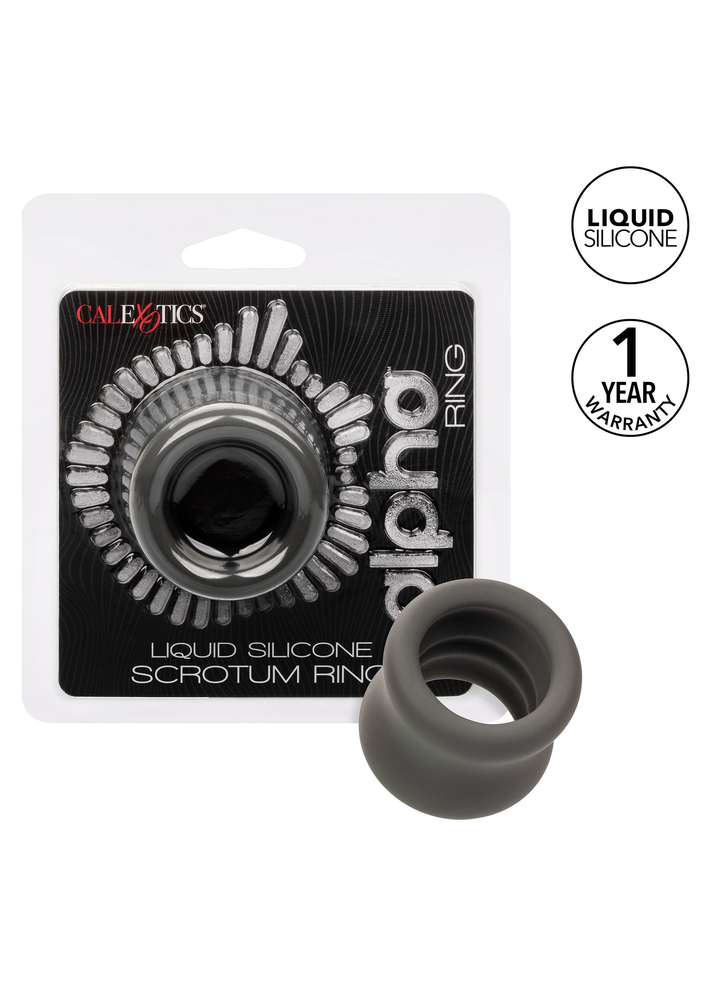 CalExotics Alpha Liquid Silicone Scrotum Ring GREY - 8