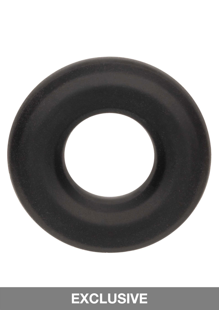 CalExotics Alpha Liquid Silicone Prolong Medium Ring BLACK - 5