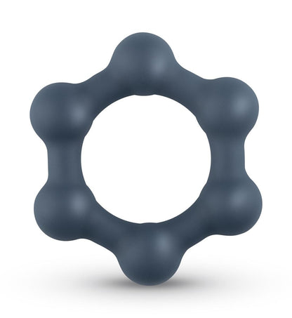 Boners Hexagon Cockring Met Stalen Kogels - 6