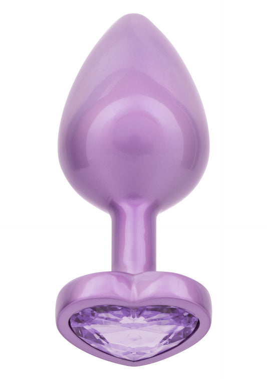 Diamond Heart Plug Large - Paars