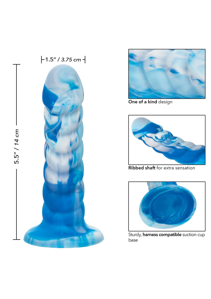 CalExotics Twisted Love Twisted Ribbed Probe BLUE - 1
