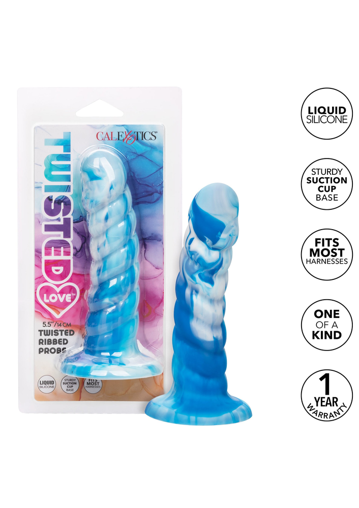 CalExotics Twisted Love Twisted Ribbed Probe BLUE - 3
