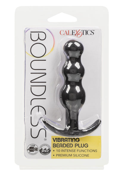 Vibrating Beaded Plug BLACK - 2