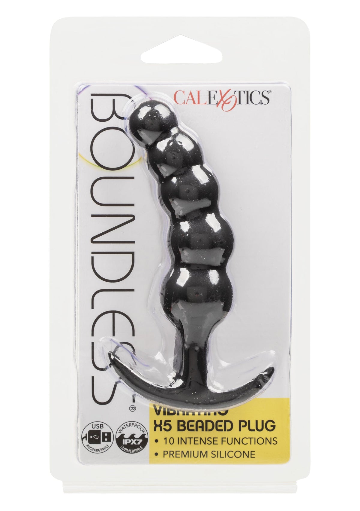 Vibrating X5 Beaded Plug BLACK - 2