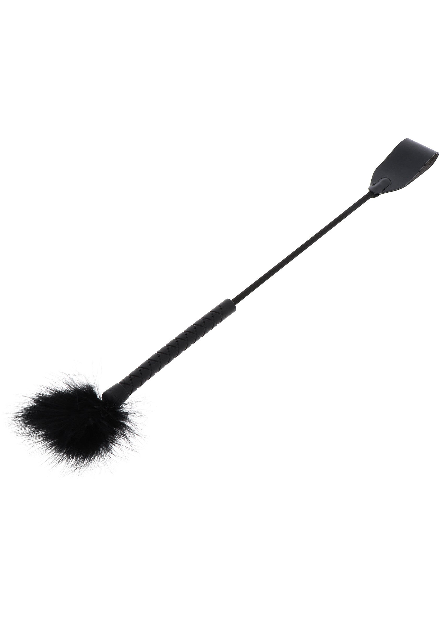 Hidden Desire Extreme Crop Whip & Feather Tickler BLACK - 4