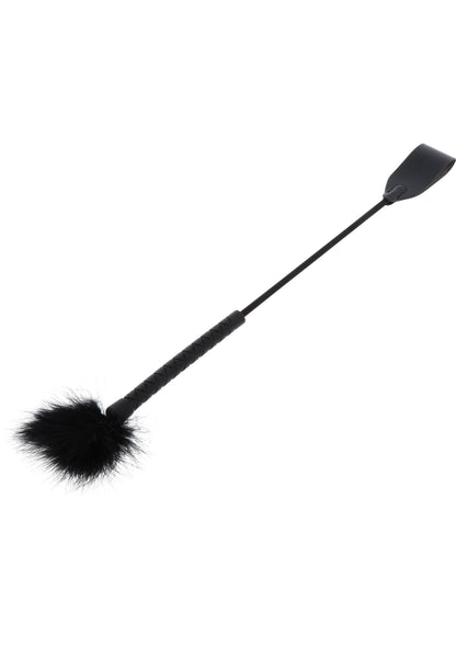 Hidden Desire Extreme Crop Whip & Feather Tickler BLACK - 4