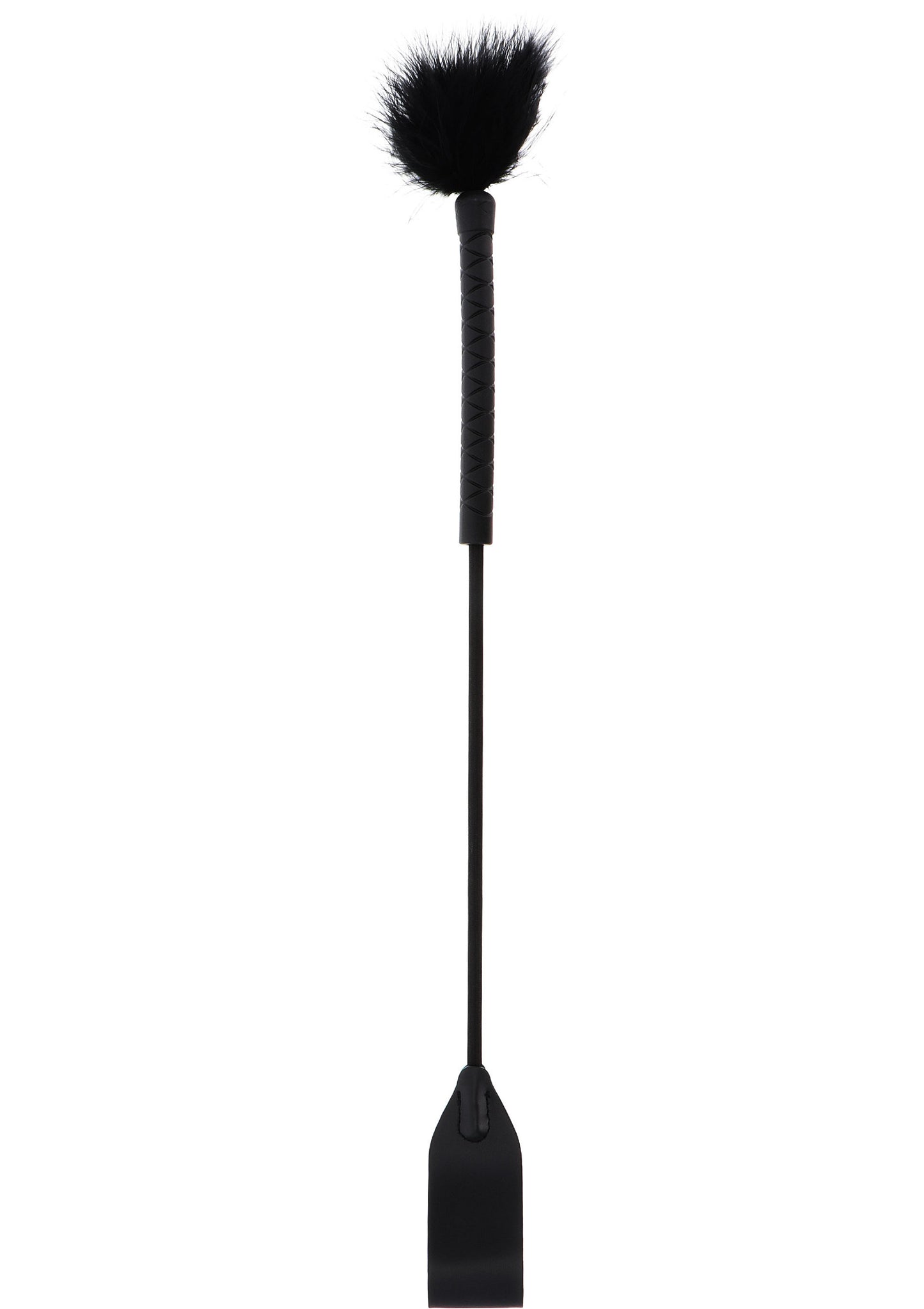 Hidden Desire Extreme Crop Whip & Feather Tickler BLACK - 3