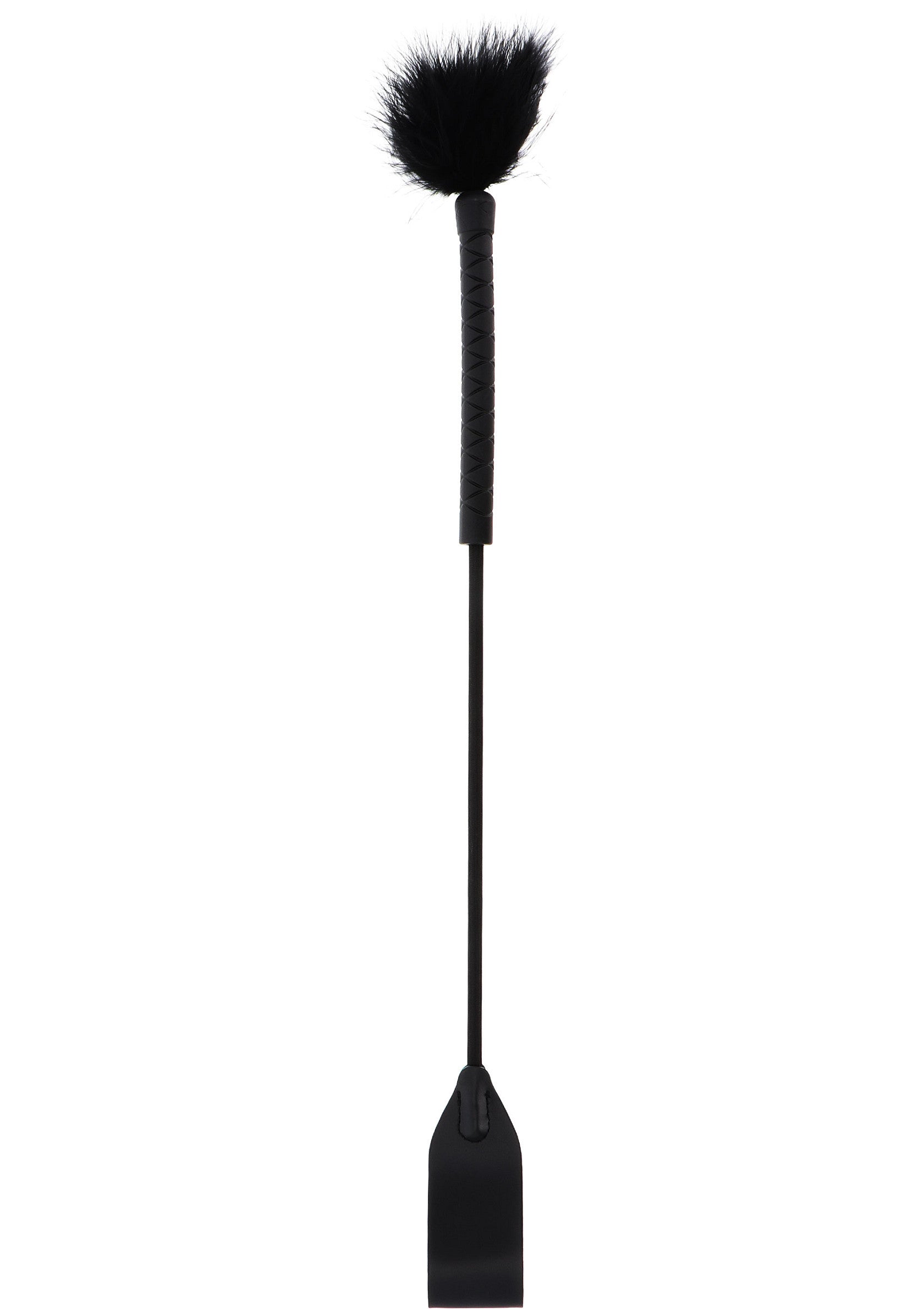 Hidden Desire Extreme Crop Whip & Feather Tickler BLACK - 3