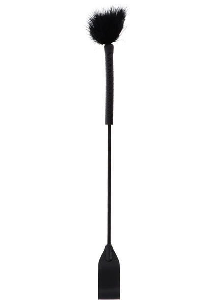Hidden Desire Extreme Crop Whip & Feather Tickler BLACK - 3