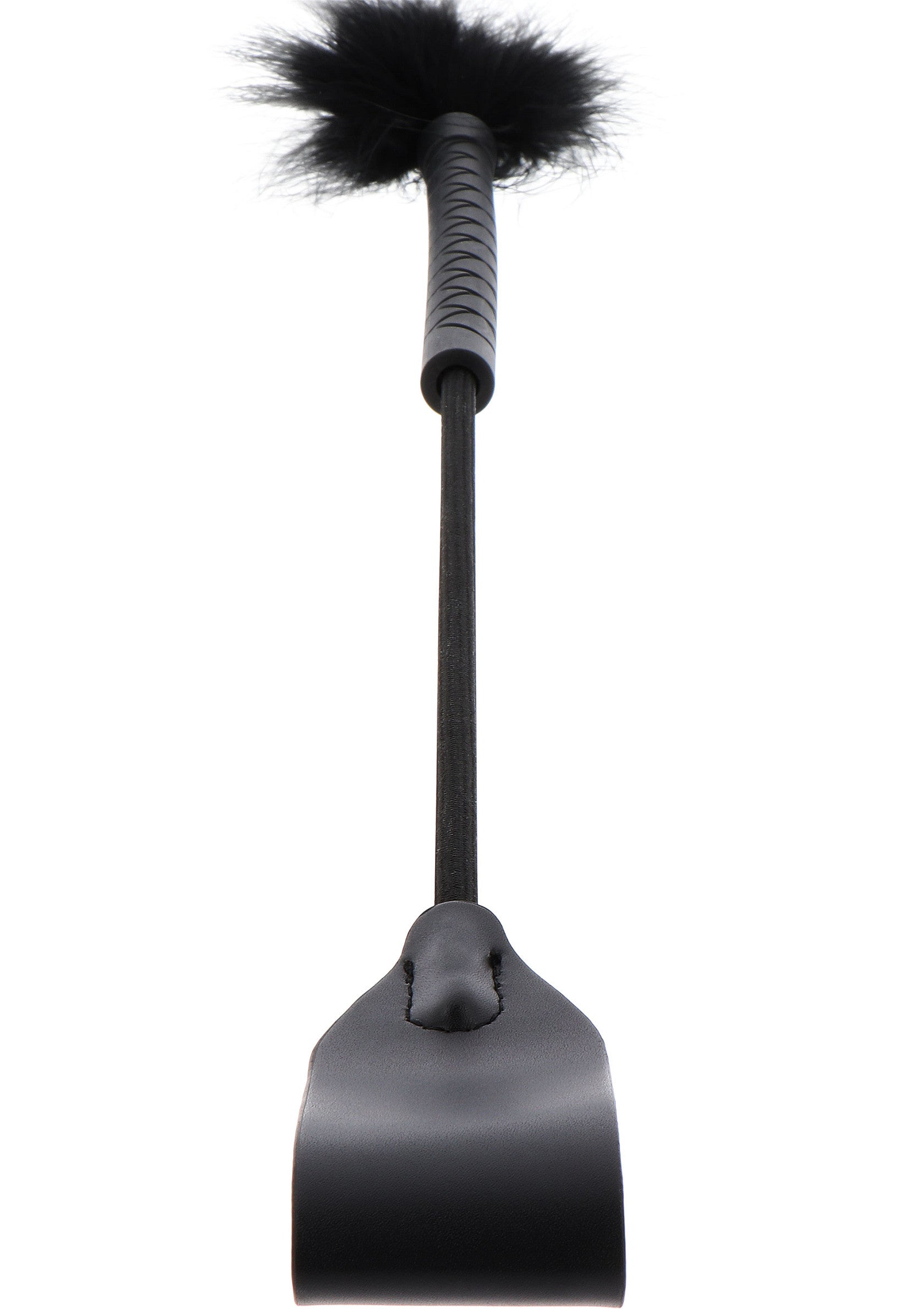 Hidden Desire Extreme Crop Whip & Feather Tickler BLACK - 2
