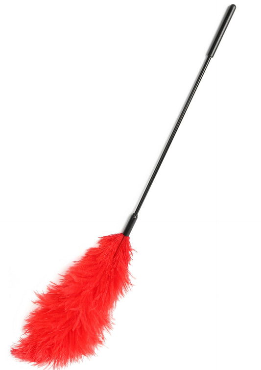 Double Feather Tickler - Rood