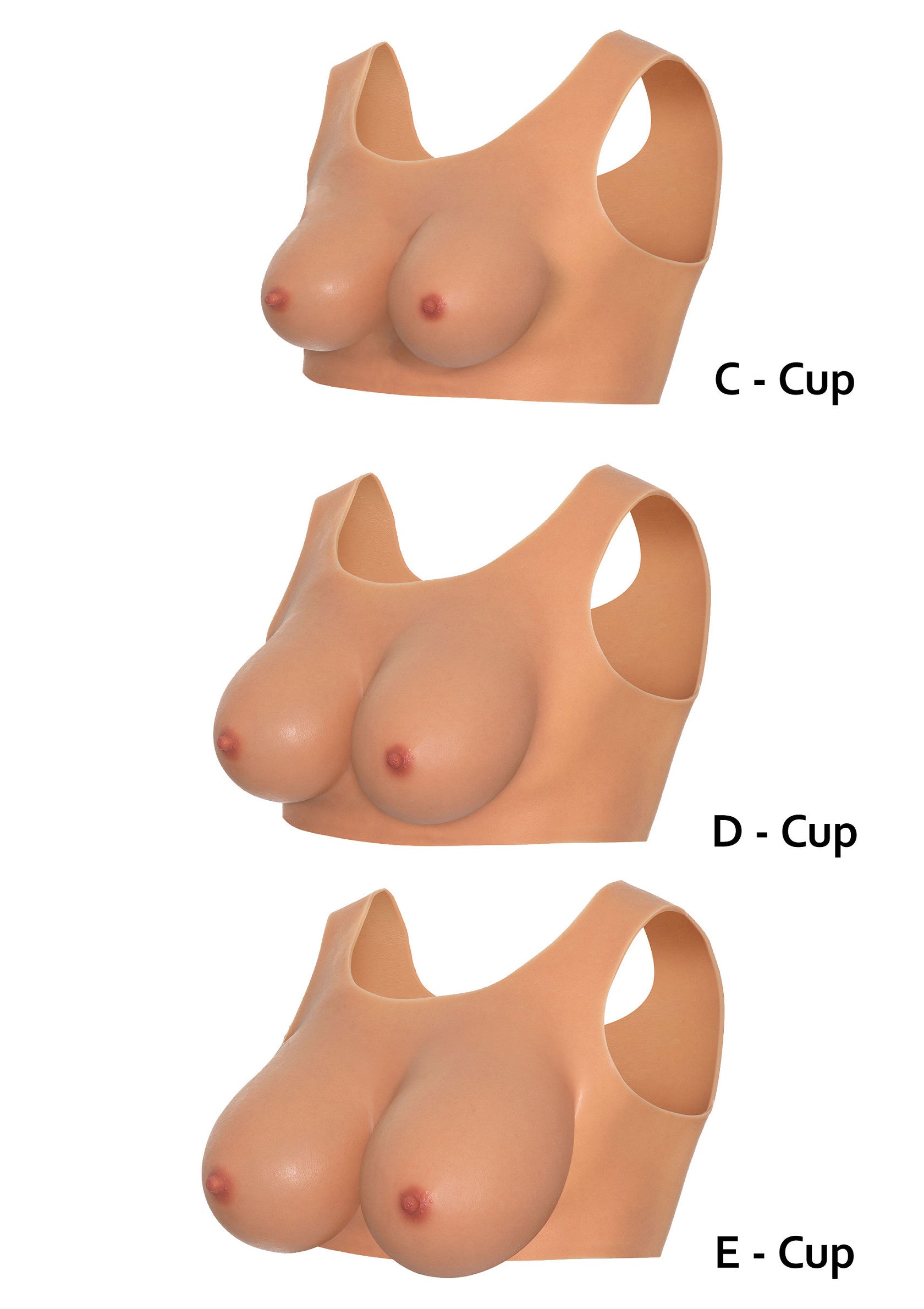 Hidden Desire Alter Ego Wearable Breasts Top With D-Cup SKIN S/M/L - 5
