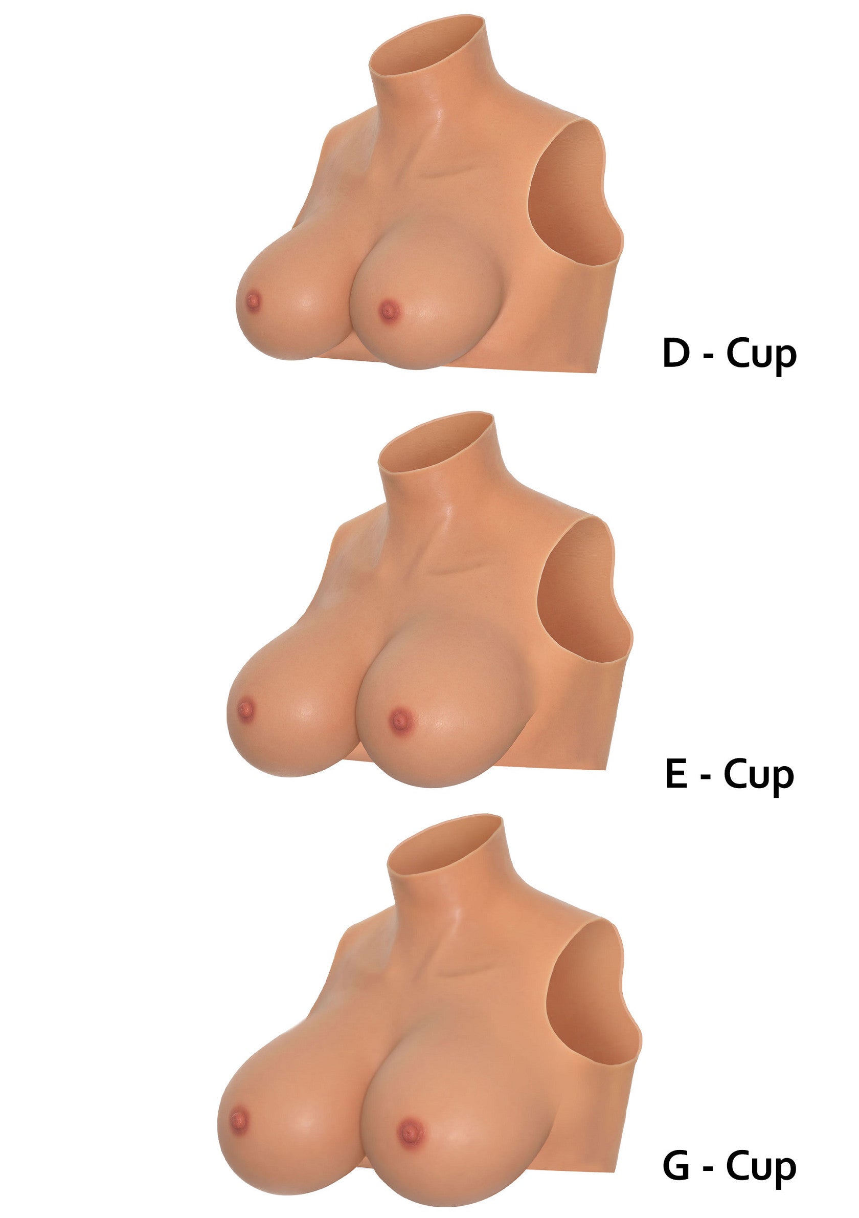 Hidden Desire Alter Ego Wearable Breasts Crop Top With D-Cup SKIN S/M/L - 1