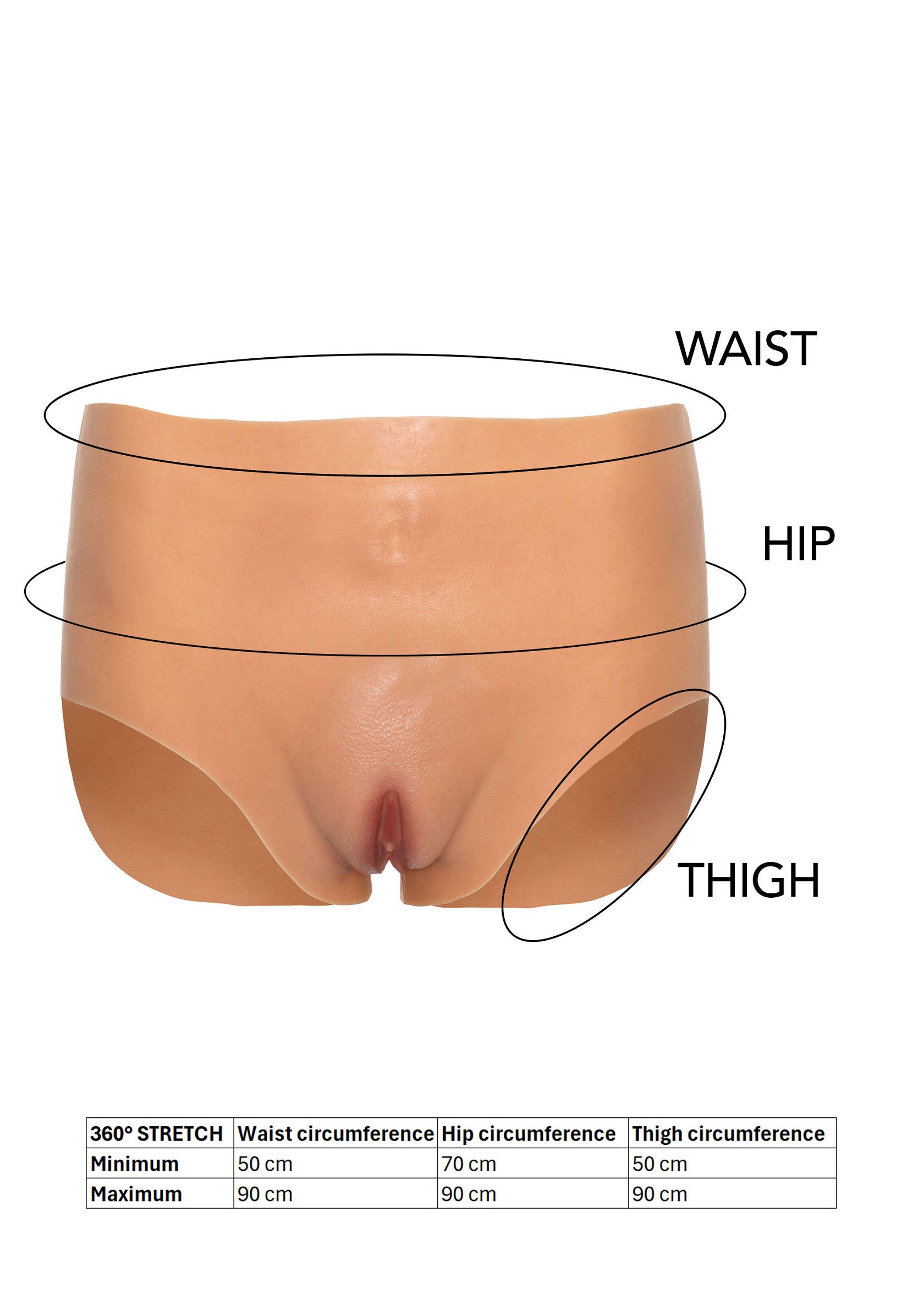 Hidden Desire Alter Ego Open Vagina Brief High Waist SKIN S/M/L - 0