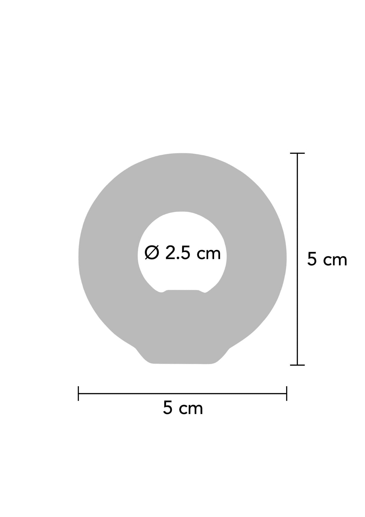 Soft Silicone Stud C-Ring BLACK - 0