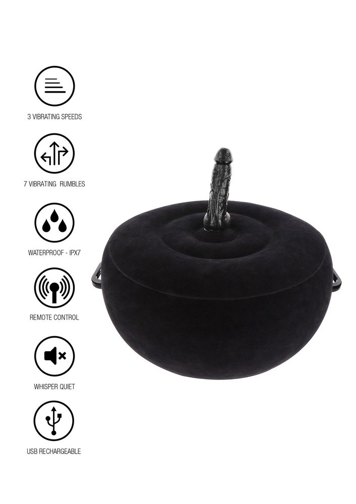 Taboom Bondage Essentials Inflatable Fuck Seat with Remote BLACK - 2