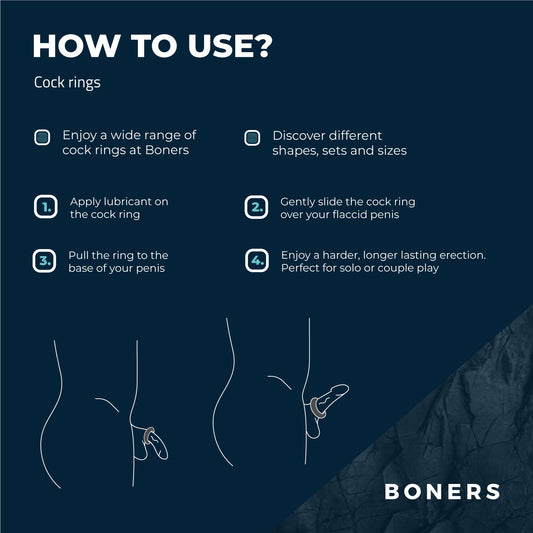 Boners 3-Delige Cockringen Set - Grijs