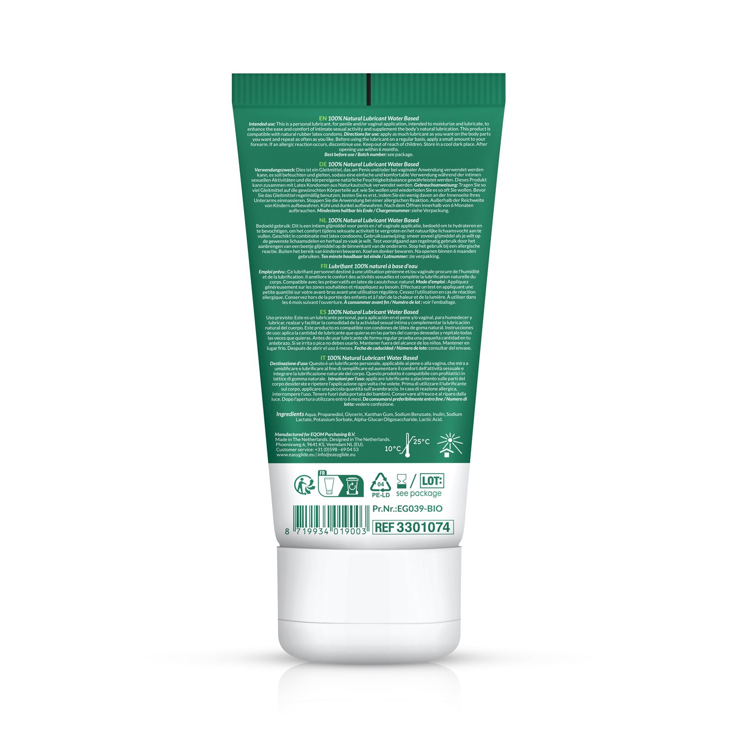 EasyGlide - Bio & Natural Glijmiddel op Waterbasis Geurvrij - 100 ml - 2