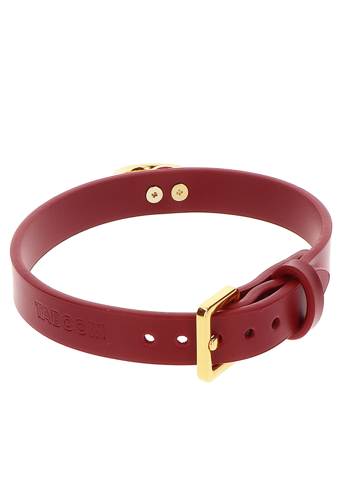 Taboom Bondage in Luxury O-Ring Collar RED - 5