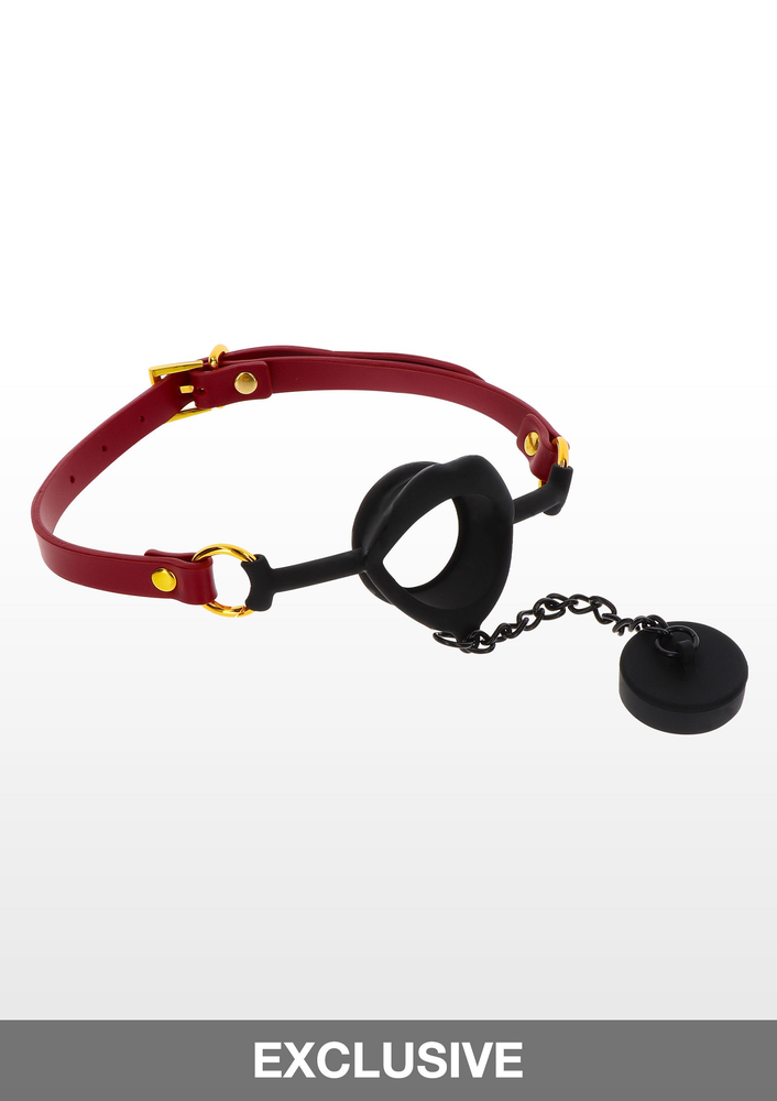 Taboom Bondage in Luxury Kinky Gag with Plug RED - 4