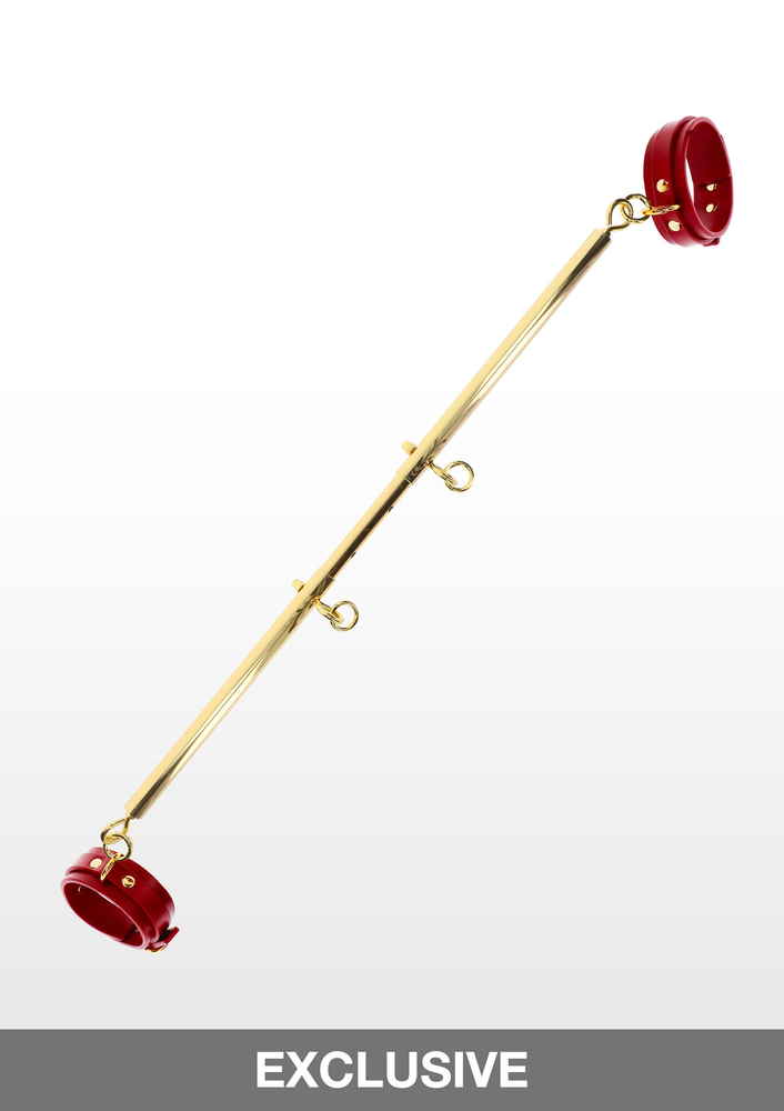 Taboom Bondage in Luxury Spreader Bar with Ankle Cuffs RED - 2