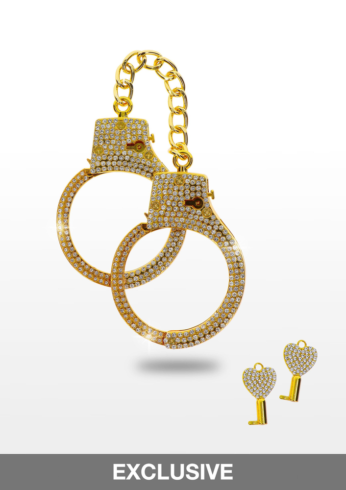Taboom Bondage in Luxury Diamond Wrist Cuffs Gold GOLD - 2