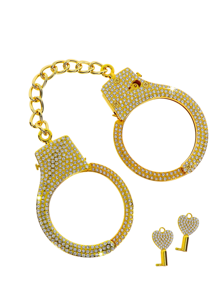Taboom Bondage in Luxury Diamond Wrist Cuffs Gold GOLD - 1