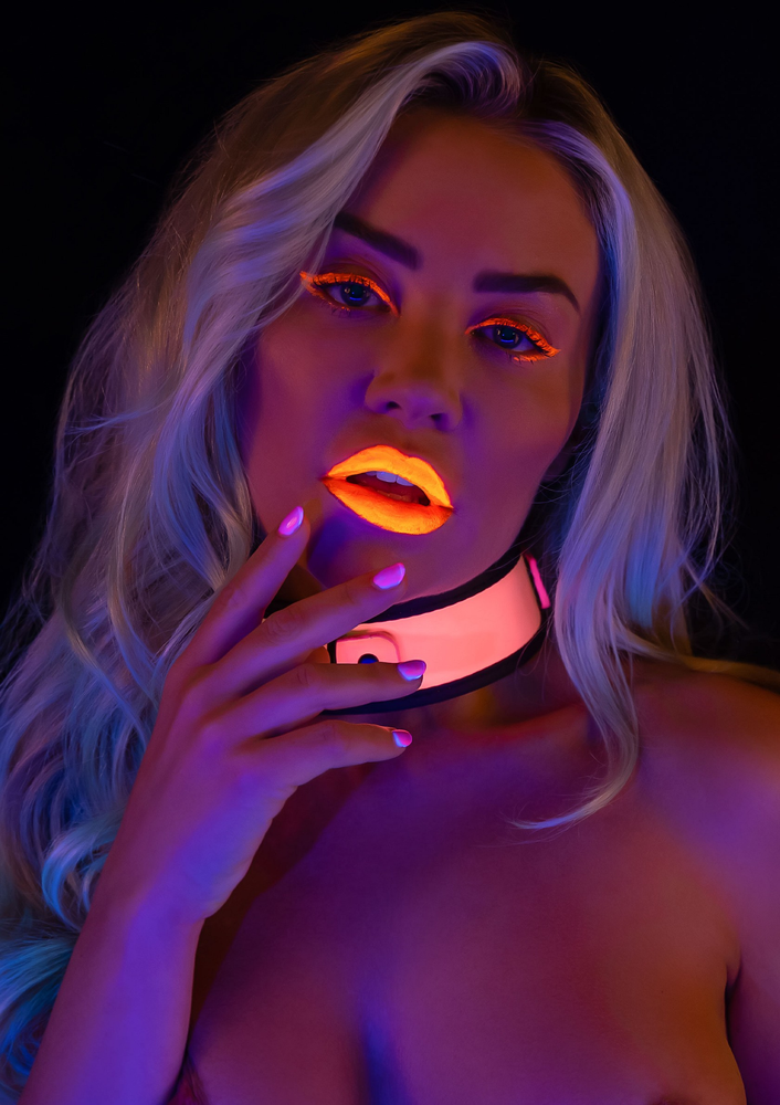 Taboom Glow In the Dark Collar and Chain Leash PINK - 9