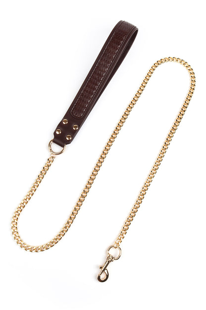 Woven Collar and Leash BROWN - 10