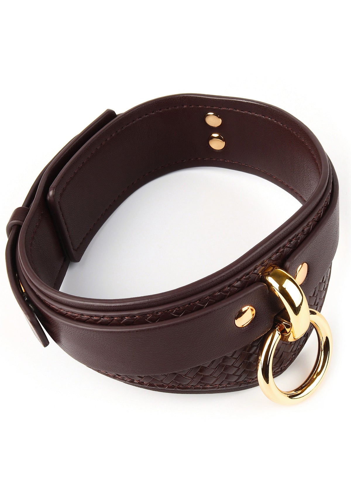 Woven Collar and Leash BROWN - 5