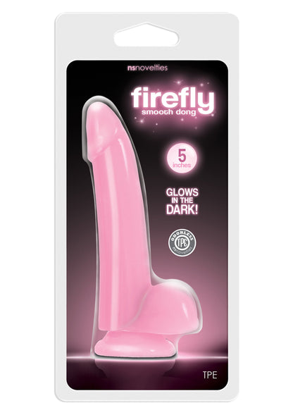Smooth Glowing Dong 5 inch PINK - 1