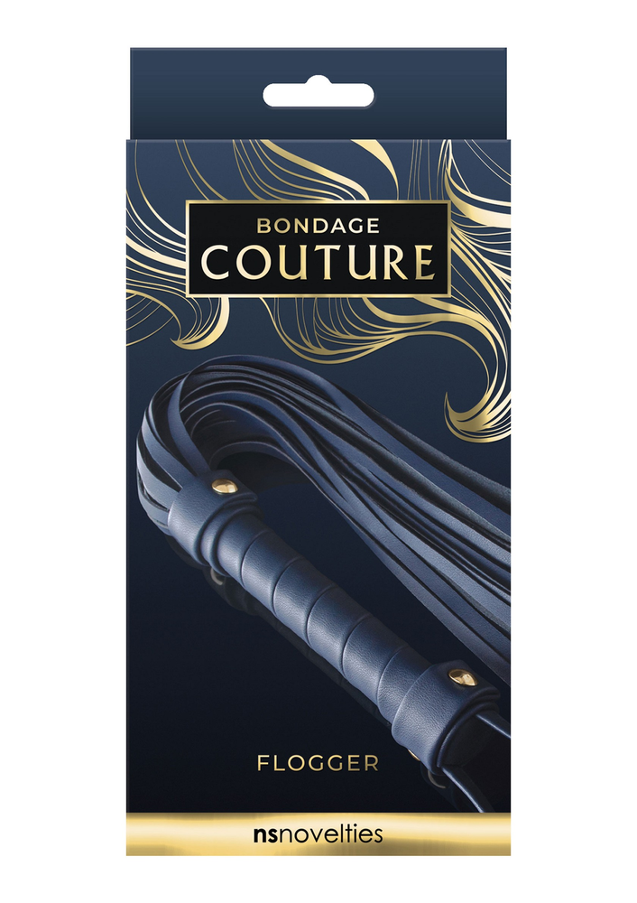 NS Novelties Bondage Couture Flogger BLUE - 0