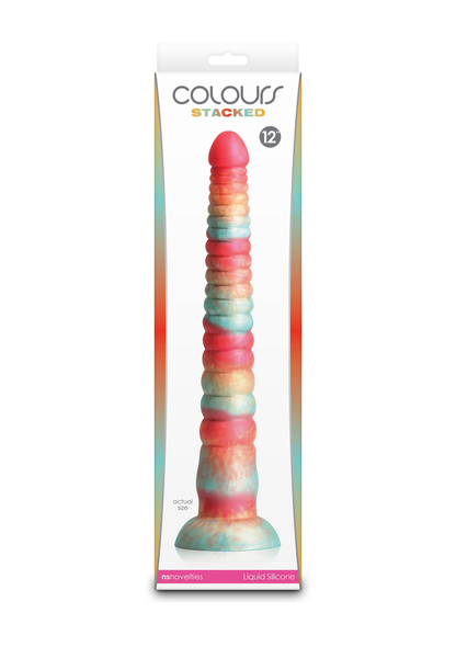 Stacked 12 inch Dildo BLUE - 2
