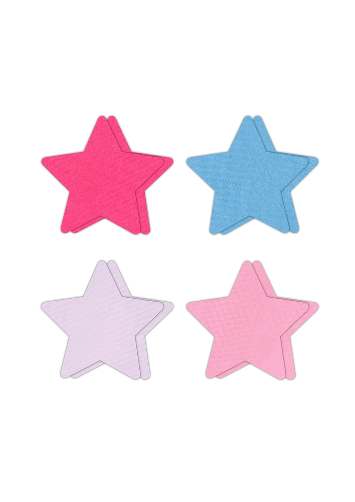 NS Novelties Pretty Pasties Star II Assorted 4 Pair ASSORT - 0