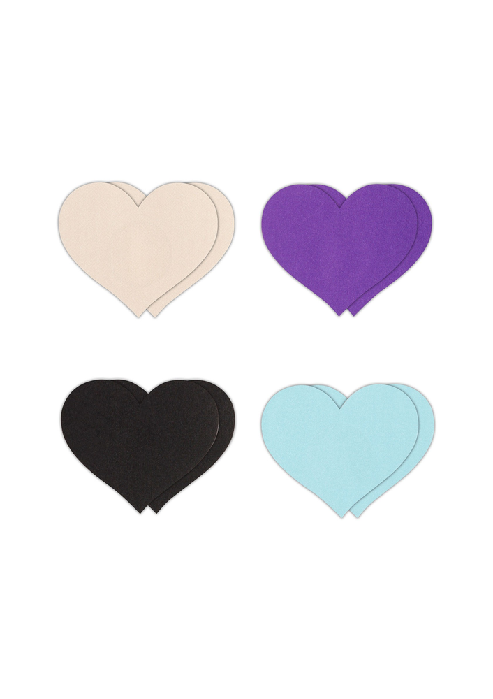 NS Novelties Pretty Pasties Heart I Assorted 4 Pair ASSORT - 2