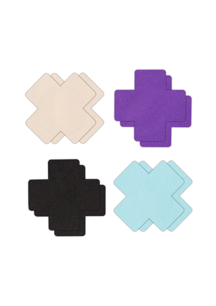 NS Novelties Pretty Pasties Cross I Assorted 4 Pair ASSORT - 2