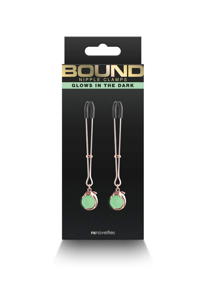 NS Novelties Bound Nipple Clamps G1 GOLD - 3