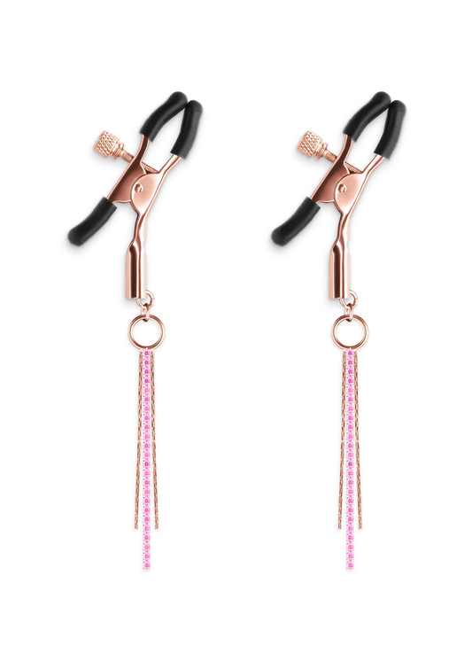 NS Novelties Bound Nipple Clamps D3 - Rose Gold