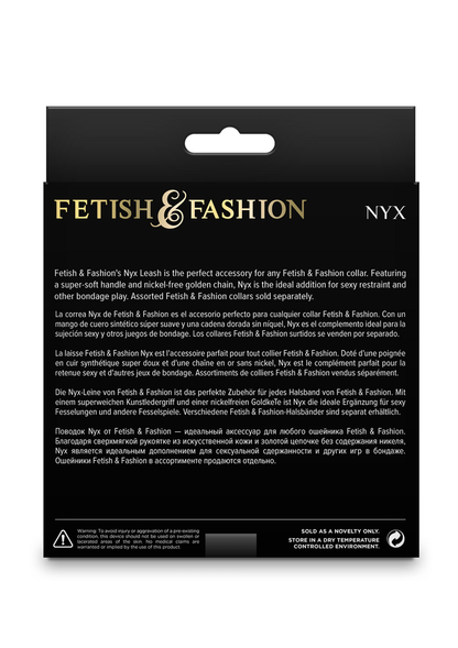 NS Novelties Fetish & Fashion Nyx Leash BLACK - 0